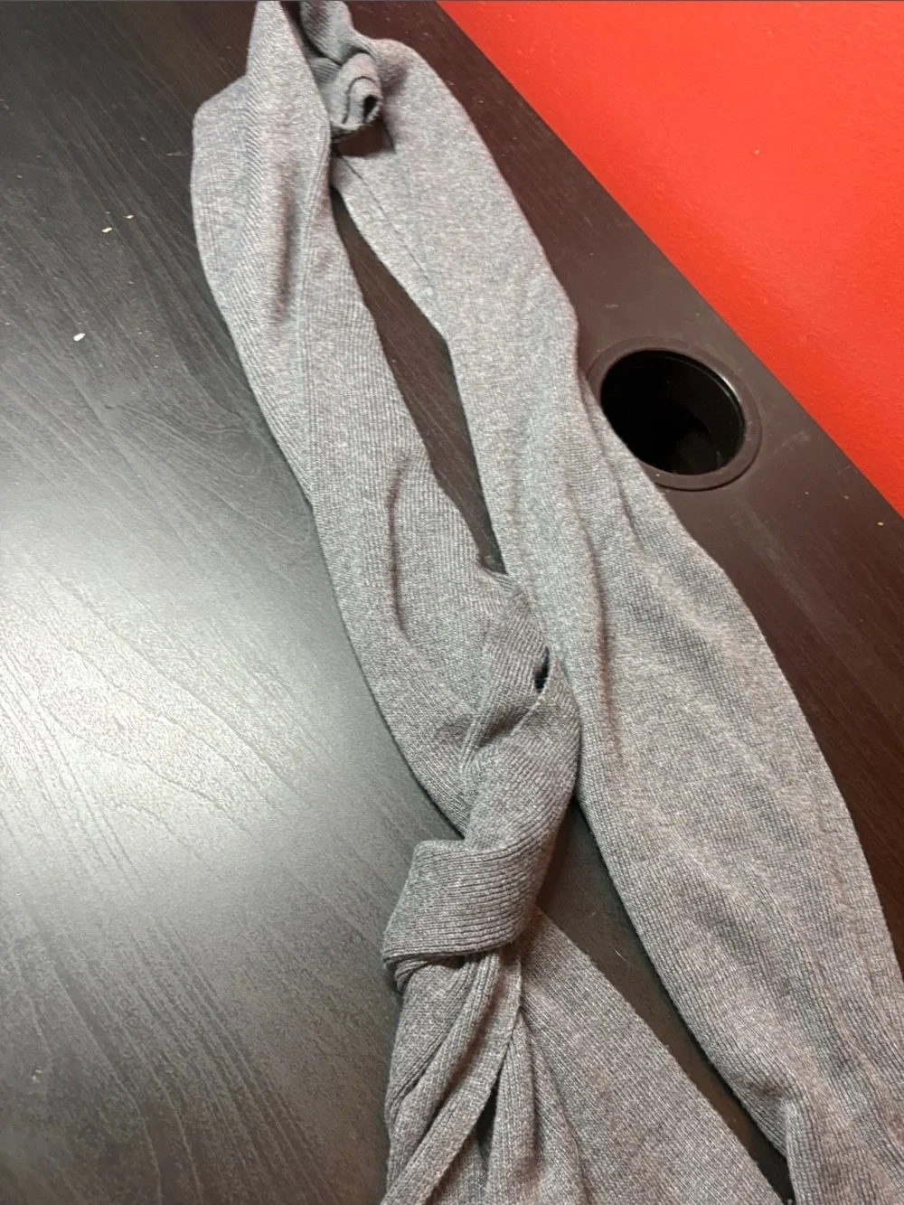 Tommy Hilfiger Gray Socks with Navy, Red & Cream Stripes
